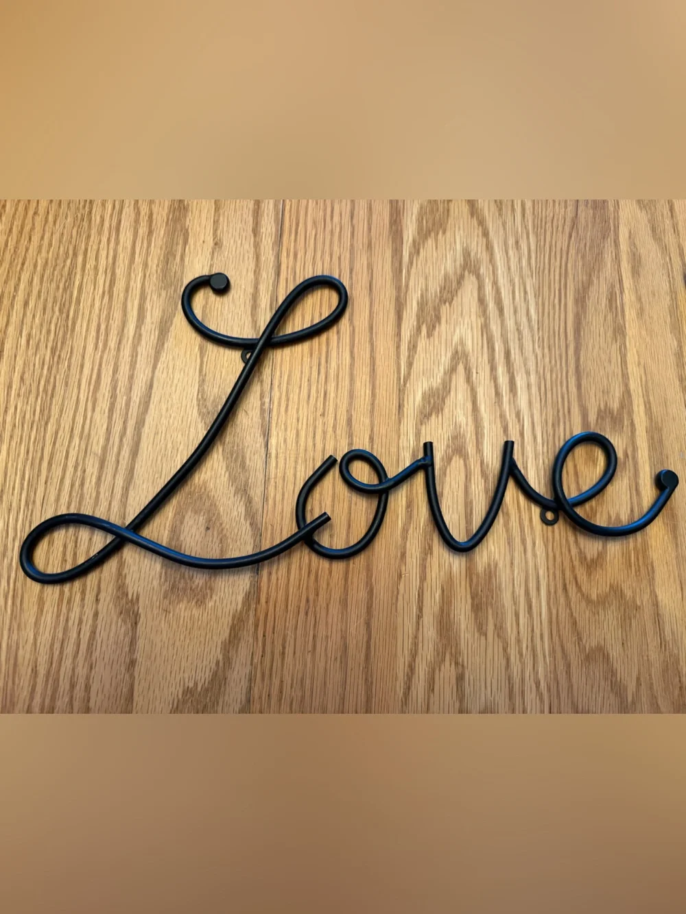 Live, Laugh, Love Black Metal Wall Script